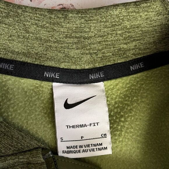 Nike Therma-FIT Men's Training Full-Zip Bomber Jacket Green - Picture 9 of 15